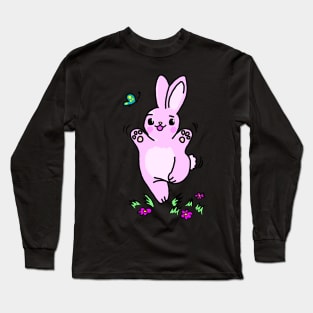 Happy Joy Funny Bunny Long Sleeve T-Shirt